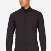 Men OppoSuits Solid Colored Shirts^Black Knight