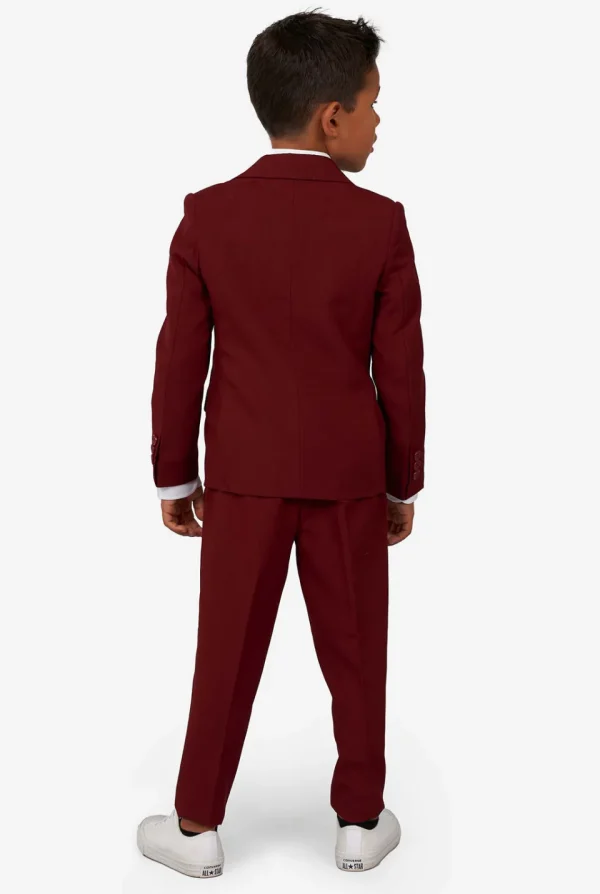 Boys OppoSuits Solid Colored Suits^Blazing Burgundy