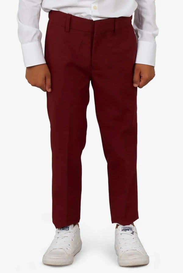 Boys OppoSuits Solid Colored Suits^Blazing Burgundy