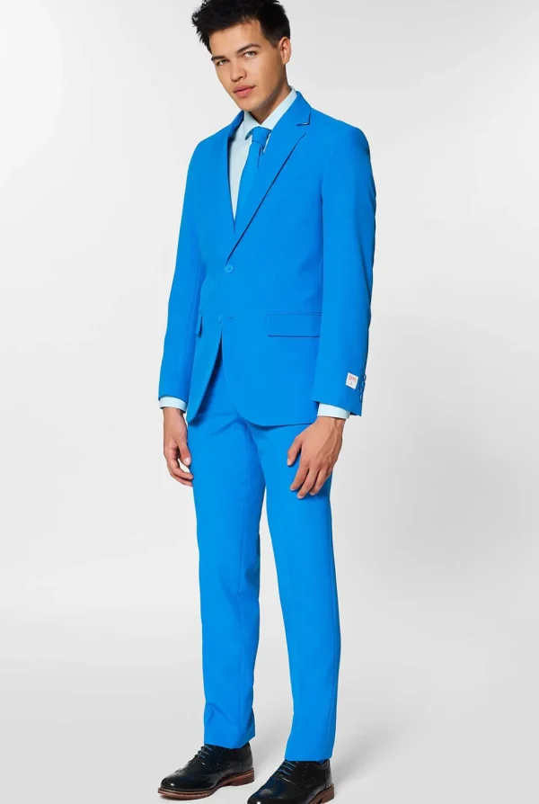 Men OppoSuits Prom Suits^Blue Steel