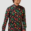 Men OppoSuits Christmas Shirts^Christmas Icons Black