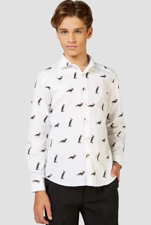 Teen Boys OppoSuits Christmas Shirts^Christmas Penguins