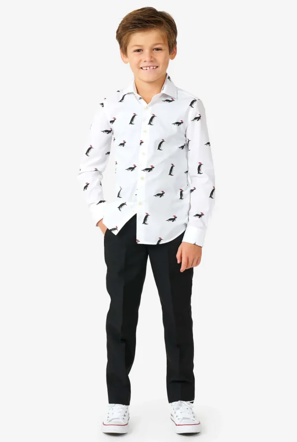 Boys OppoSuits Christmas Shirts^Christmas Penguins