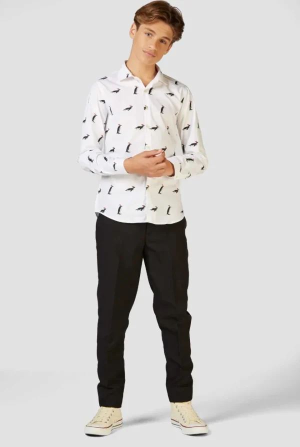 Teen Boys OppoSuits Christmas Shirts^Christmas Penguins