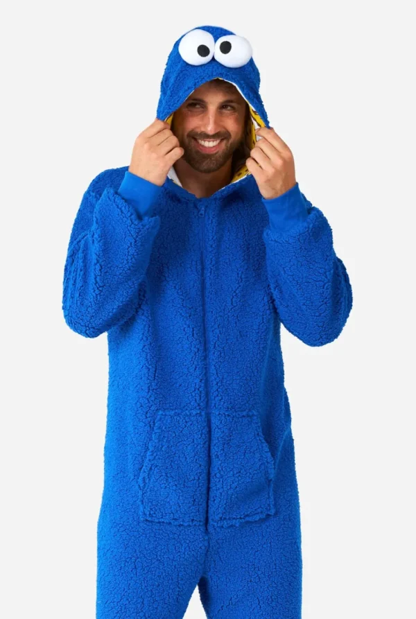 Men OppoSuits Solid Colored Onesies^Cookie Monster Onesie