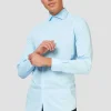 Men OppoSuits Solid Colored Shirts^Cool Blue