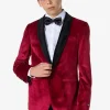 Teen Boys OppoSuits Blazers^Dinner Jacket - Burgundy