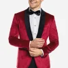 Men OppoSuits Christmas Blazers^Dinner Jacket - Burgundy