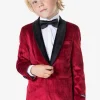 Boys OppoSuits Blazers^Dinner Jacket - Burgundy