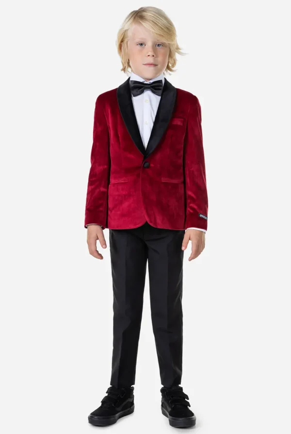 Boys OppoSuits Blazers^Dinner Jacket - Burgundy