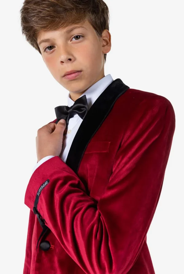 Teen Boys OppoSuits Blazers^Dinner Jacket - Burgundy