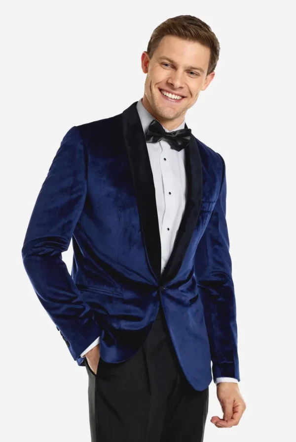 Men OppoSuits Christmas Blazers^Dinner Jacket - Deep Blue