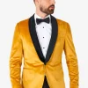 Men OppoSuits Christmas Blazers^Dinner Jacket - Gold