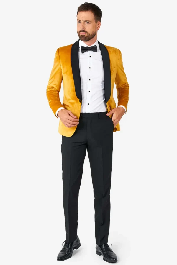 Men OppoSuits Christmas Blazers^Dinner Jacket - Gold