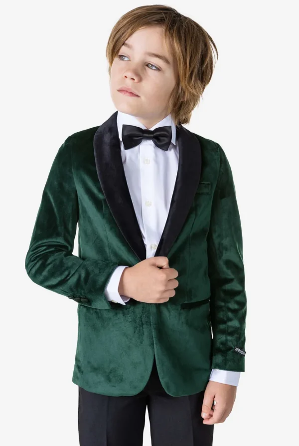 Boys OppoSuits Blazers^Dinner Jacket - Rich Green