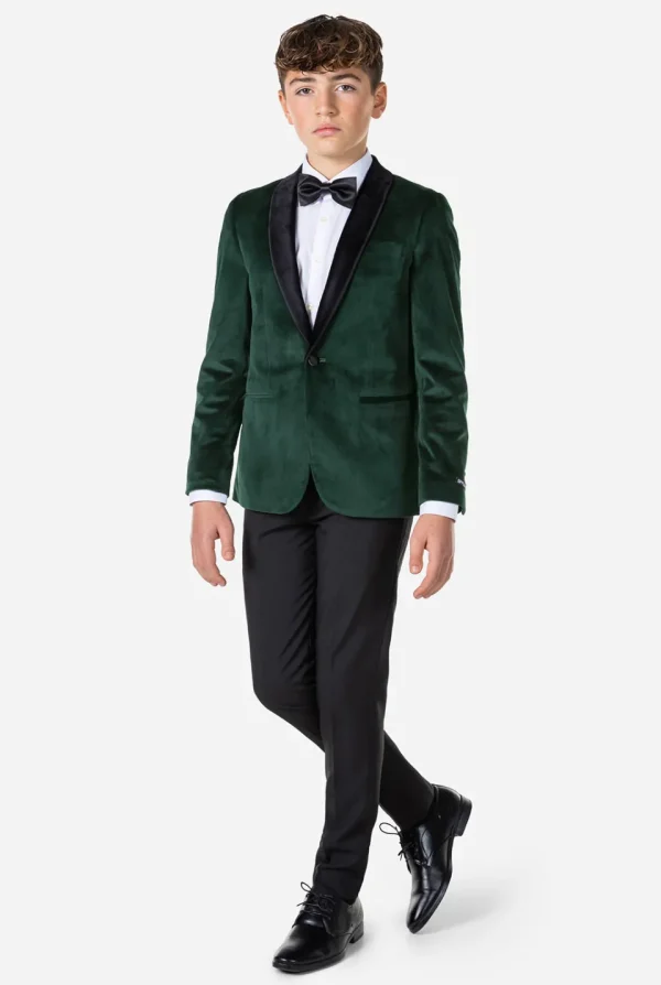 Teen Boys OppoSuits Blazers^Dinner Jacket - Rich Green