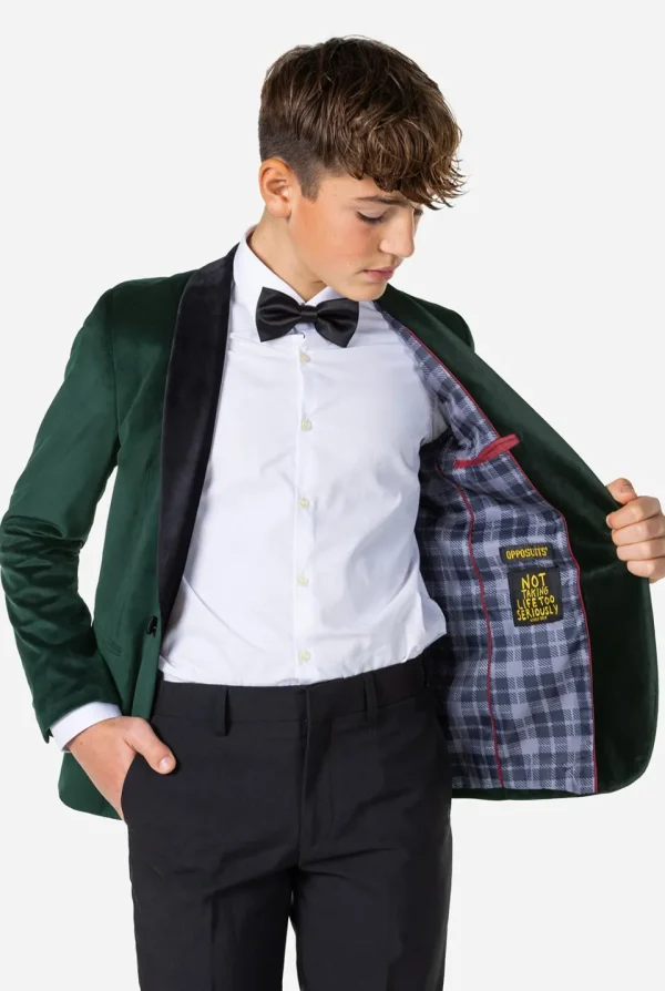 Teen Boys OppoSuits Blazers^Dinner Jacket - Rich Green