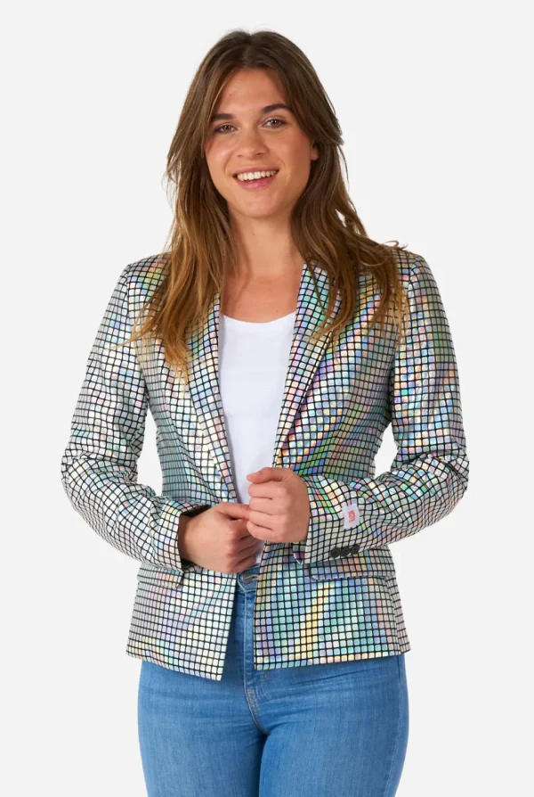 Women OppoSuits Christmas Blazers^Discoballer