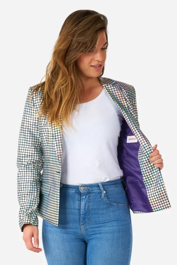 Women OppoSuits Christmas Blazers^Discoballer