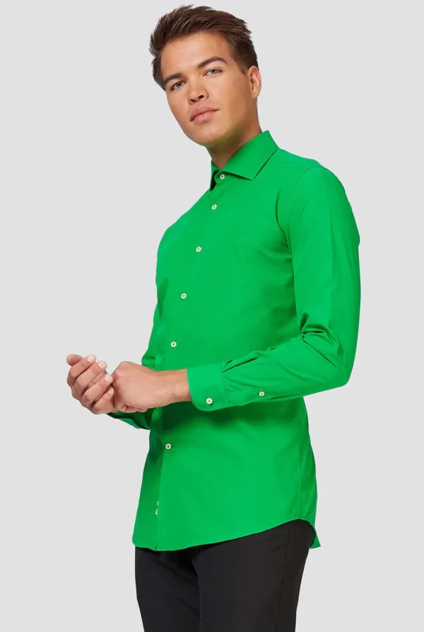 Men OppoSuits Solid Colored Shirts^Evergreen