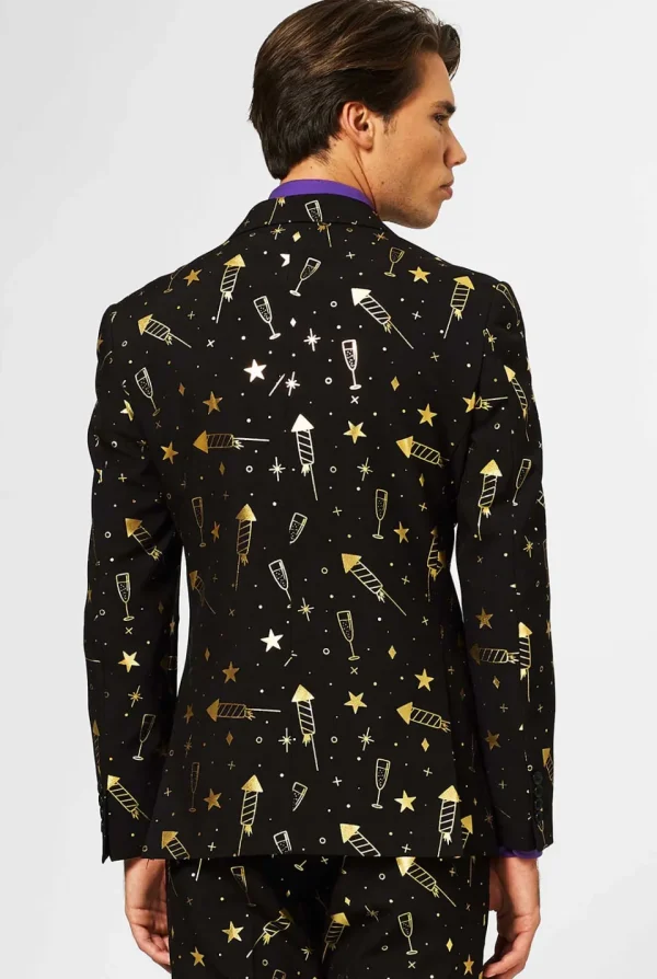 Men OppoSuits Christmas Suits^Fancy Fireworks