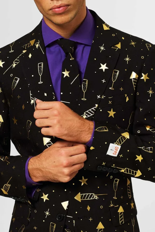 Men OppoSuits Christmas Suits^Fancy Fireworks