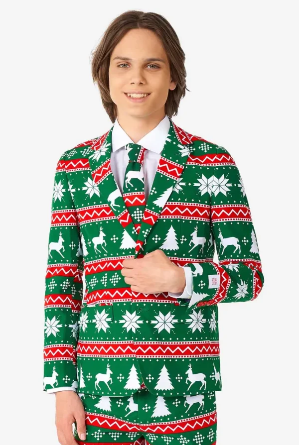 Teen Boys OppoSuits Christmas Suits^Festive Green