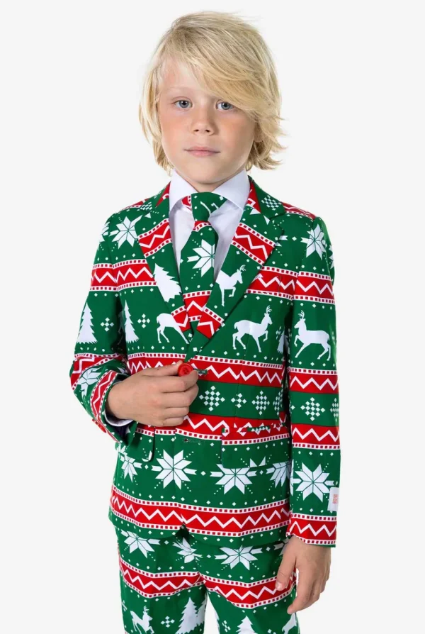 Boys OppoSuits Christmas Suits^Festive Green