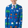 Teen Boys OppoSuits Christmas Suits^Festivity Blue