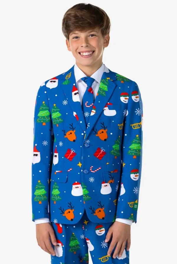 Teen Boys OppoSuits Christmas Suits^Festivity Blue