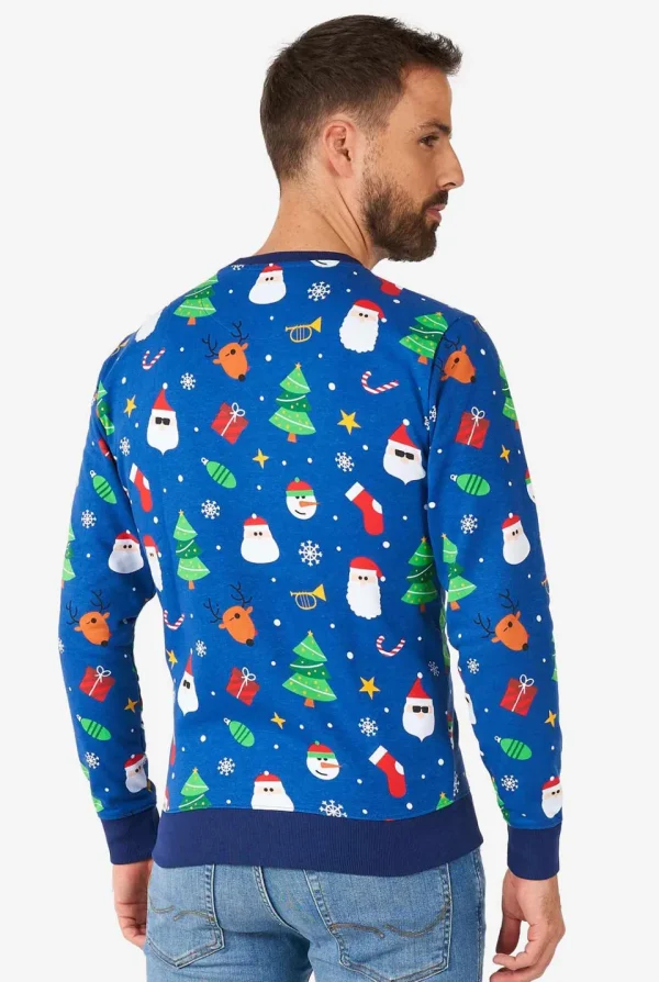 Men OppoSuits Christmas Sweaters^Festivity Blue