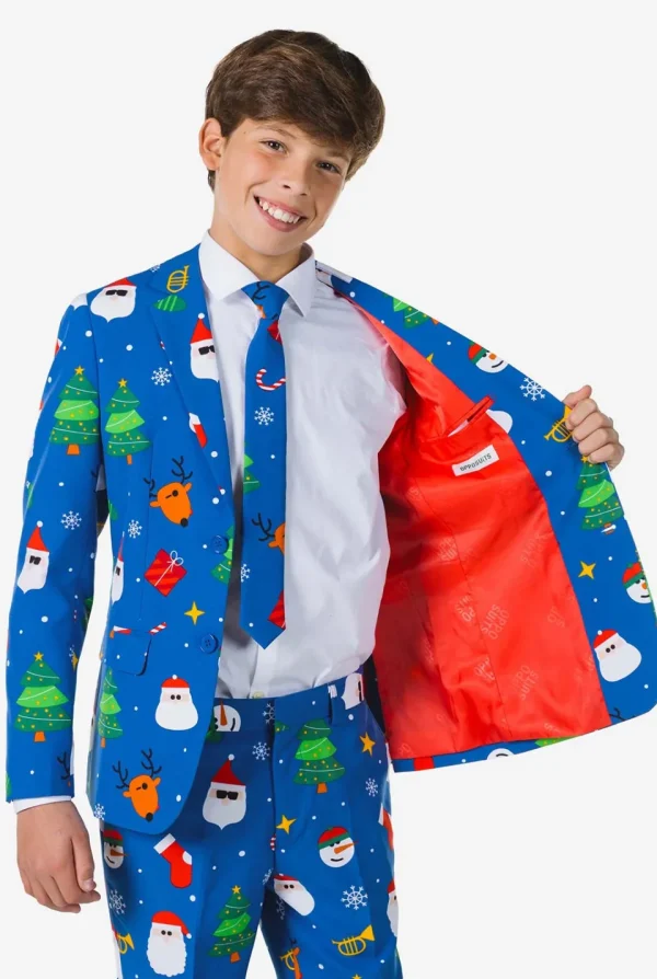 Teen Boys OppoSuits Christmas Suits^Festivity Blue