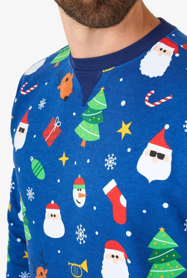 Men OppoSuits Christmas Sweaters^Festivity Blue