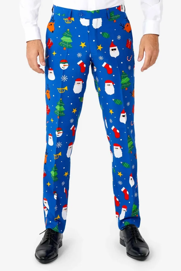 Men OppoSuits Christmas Suits^Festivity Blue