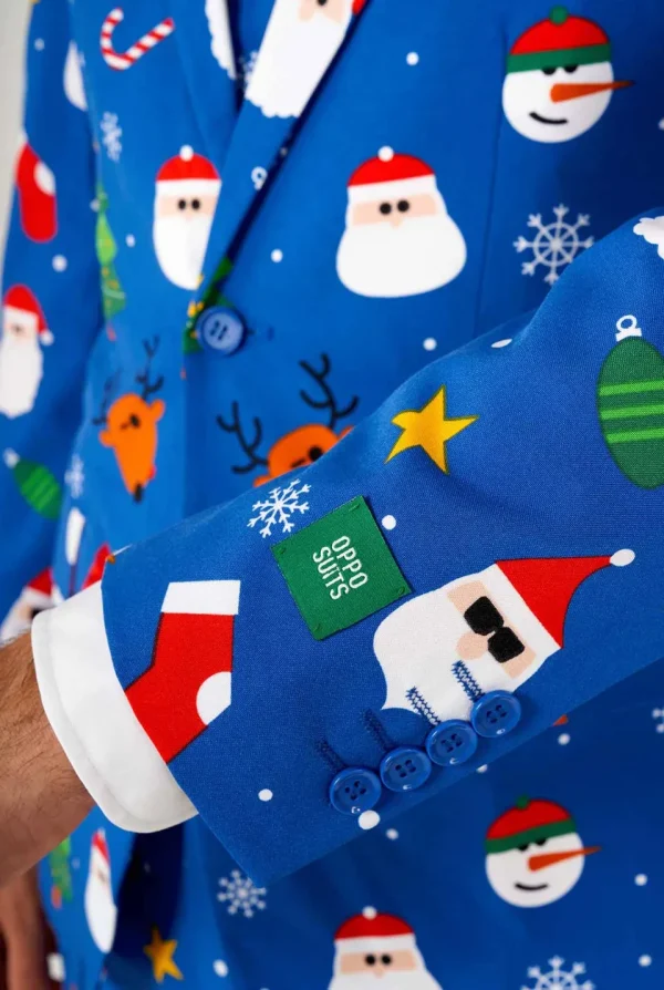 Men OppoSuits Christmas Suits^Festivity Blue