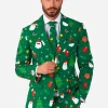 Men OppoSuits Christmas Suits^Festivity Green