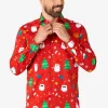 Men OppoSuits Christmas Shirts^Festivity Red