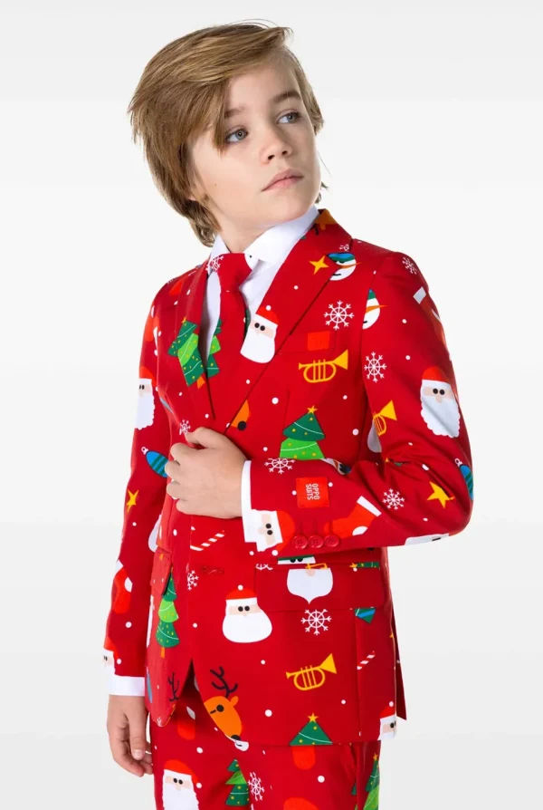 Boys OppoSuits Christmas Suits^Festivity Red