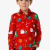 Boys OppoSuits Christmas Shirts^Festivity Red