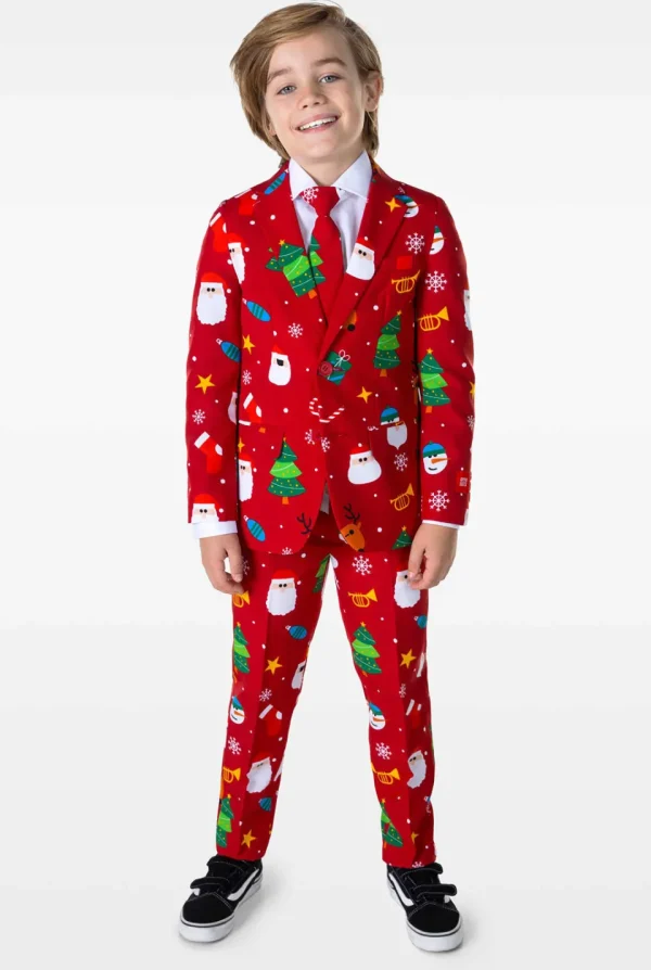 Boys OppoSuits Christmas Suits^Festivity Red