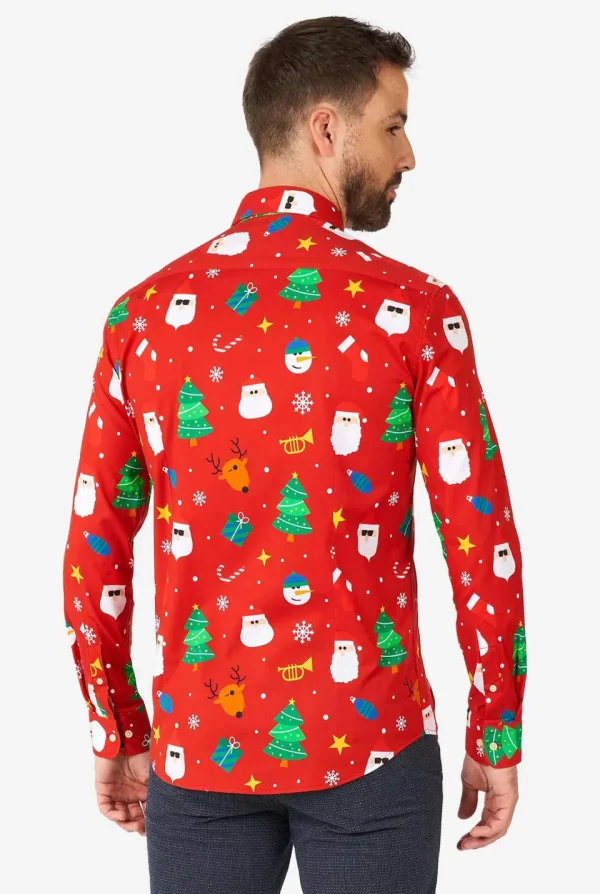 Men OppoSuits Christmas Shirts^Festivity Red