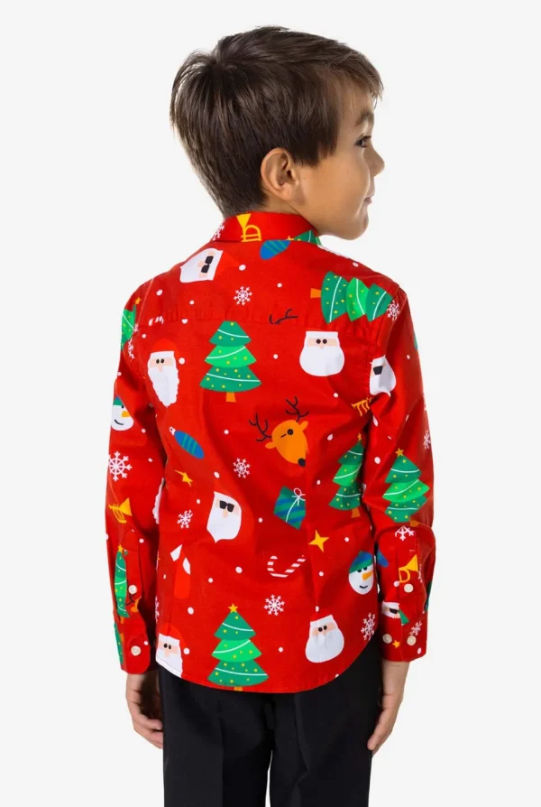 Boys OppoSuits Christmas Shirts^Festivity Red