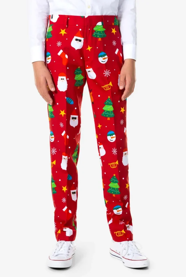 Teen Boys OppoSuits Christmas Suits^Festivity Red