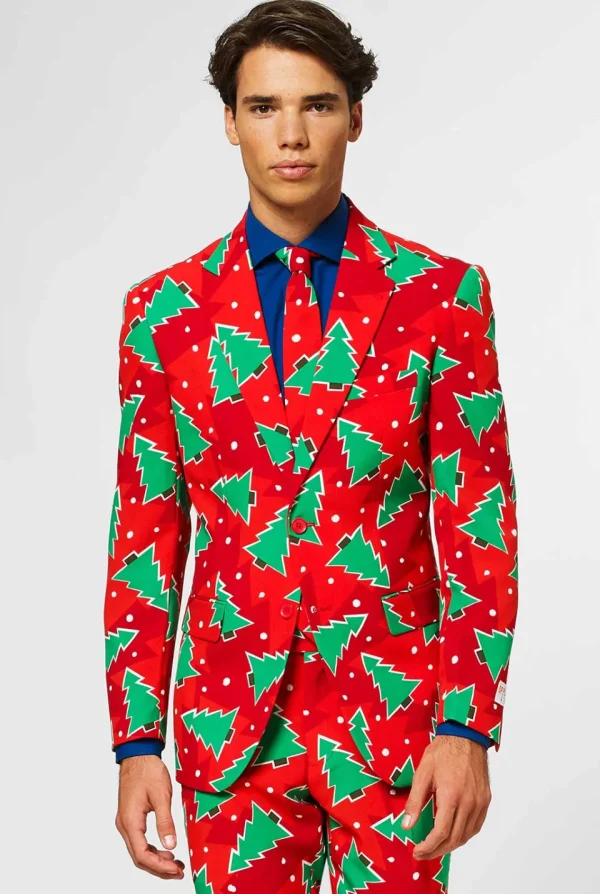 Men OppoSuits Christmas Suits^Fine Pine