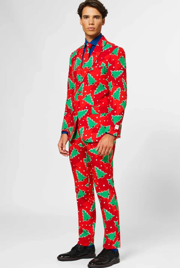 Men OppoSuits Christmas Suits^Fine Pine