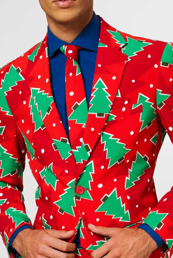 Men OppoSuits Christmas Suits^Fine Pine