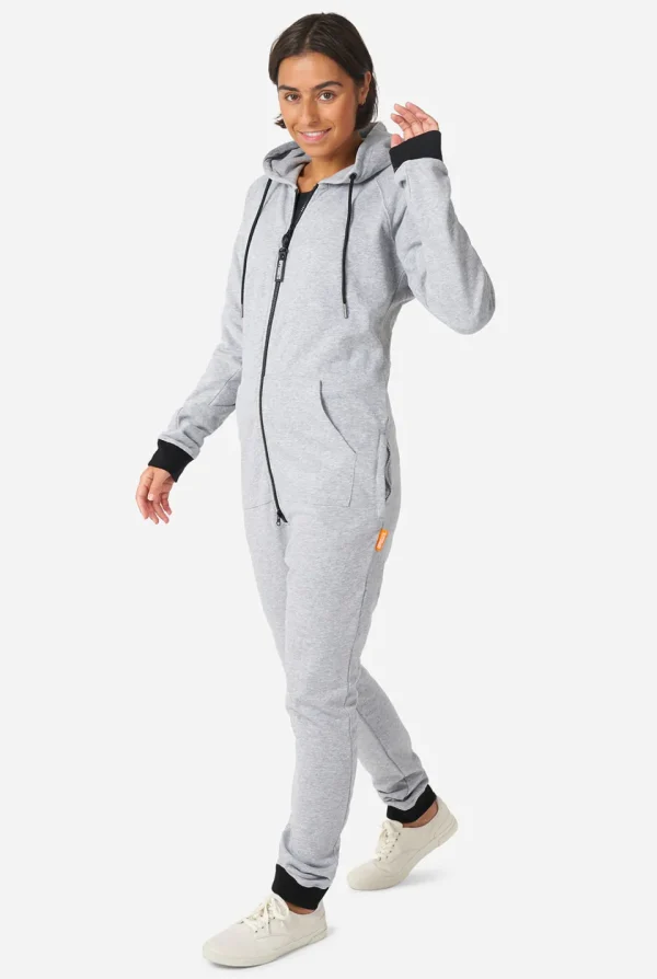 Men OppoSuits Solid Colored Onesies^Gentle Grey