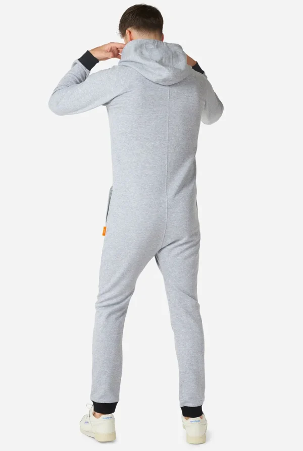 Men OppoSuits Solid Colored Onesies^Gentle Grey