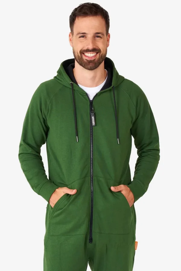 Men OppoSuits Solid Colored Onesies^Glorious Green