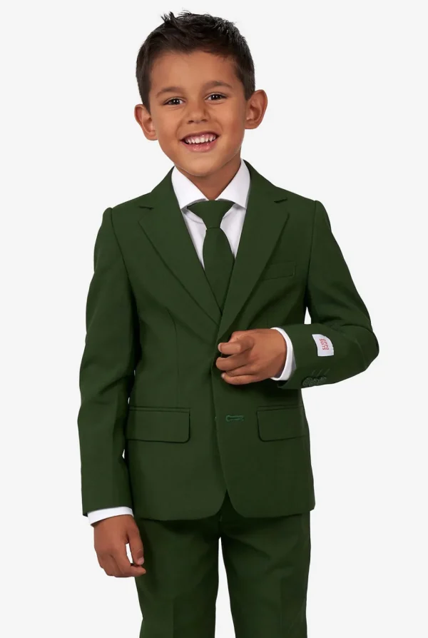 Boys OppoSuits Solid Colored Suits^Glorious Green